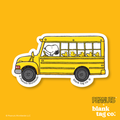 Peanuts® Waterproof Sticker - Snoopy Driving A Bus