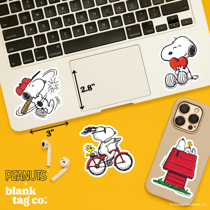 Peanuts® Waterproof Sticker - Snoopy Hitting A Home Run