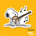Peanuts® Waterproof Sticker - Snoopy Playing The Banjo