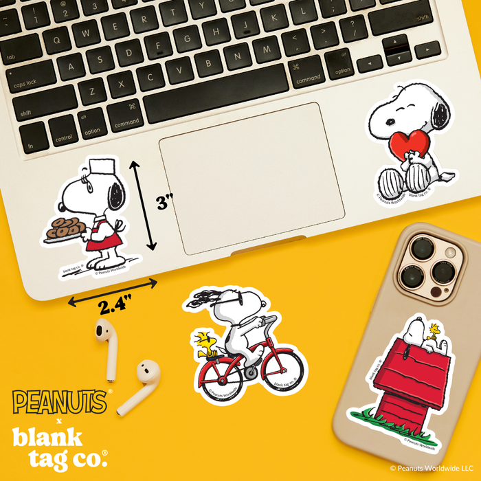 Peanuts® Waterproof Sticker - Snoopy Serving Donuts