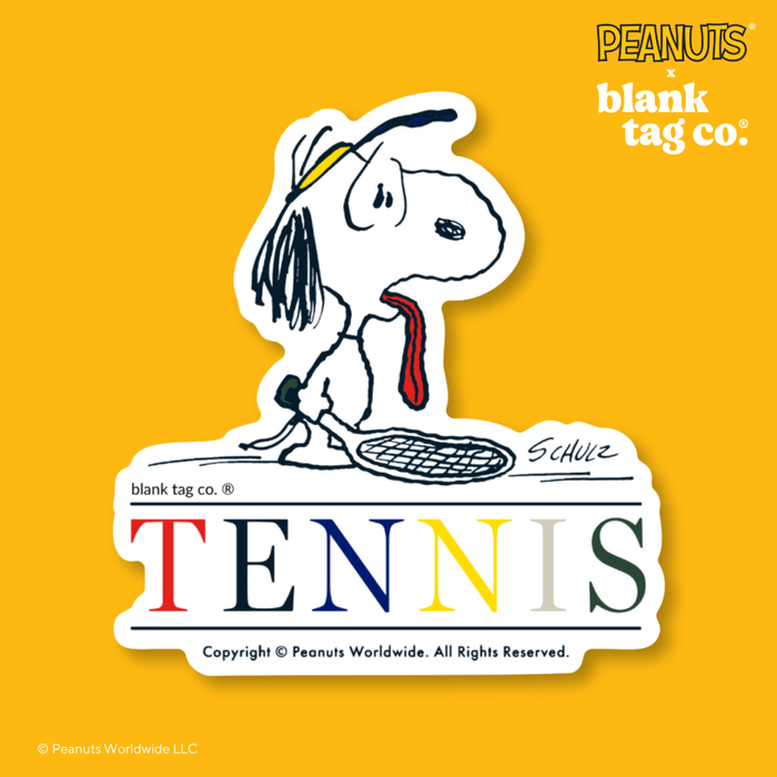 Peanuts® Waterproof Sticker - Snoopy Tennis