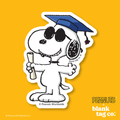 Peanuts® Waterproof Sticker - Snoopy With A Diploma