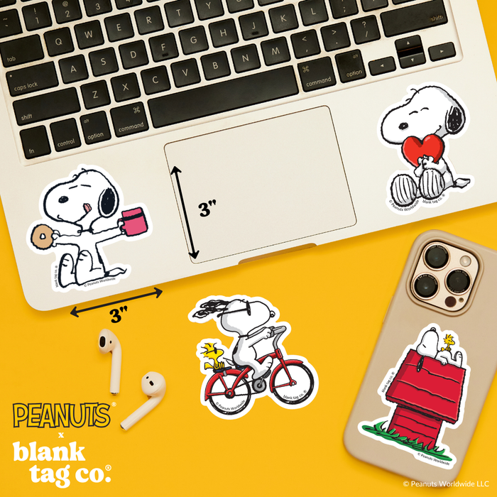 Peanuts® Waterproof Sticker - Snoopy With A Donut And Coffee
