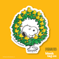 Peanuts® Waterproof Sticker - Snoopy With A Wreath of Woodstocks