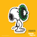 Peanuts® Waterproof Sticker - Snoopy With A Wreath