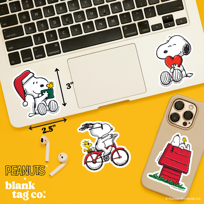 Peanuts® Waterproof Sticker - Snoopy With Woodstock In A Box