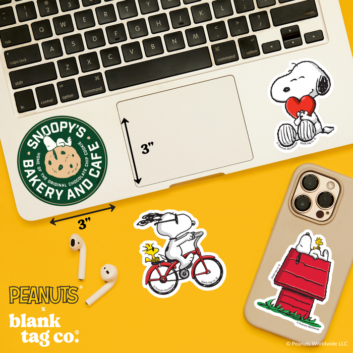 Peanuts® Waterproof Sticker - Snoopy's Bakery and Cafe