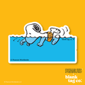 Peanuts® Waterproof Sticker - Swimming Snoopy