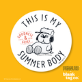 Peanuts® Waterproof Sticker - This Is My Summer Body