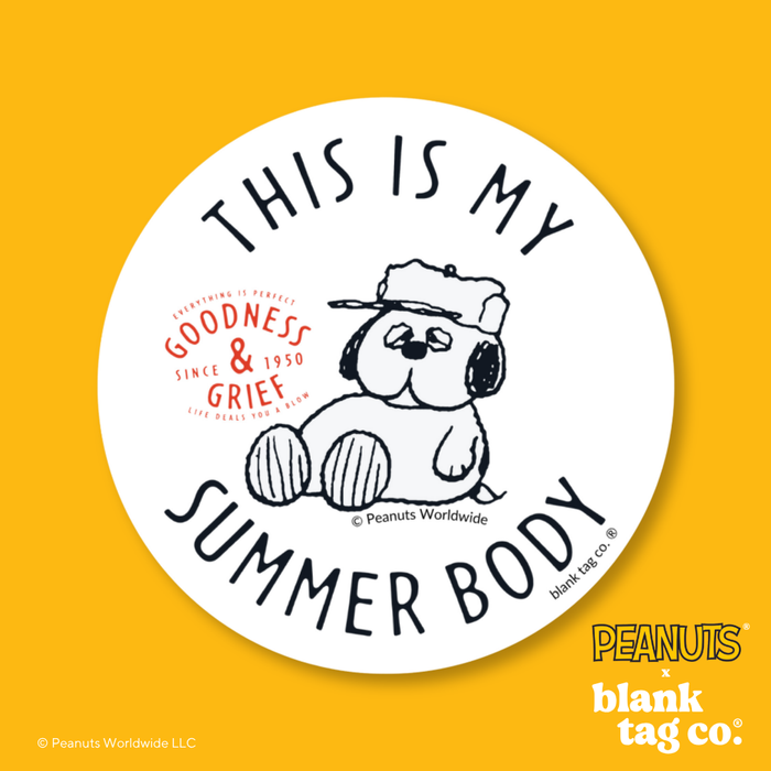 Peanuts® Waterproof Sticker - This Is My Summer Body