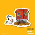 Peanuts® Waterproof Sticker - Train Conductor Snoopy