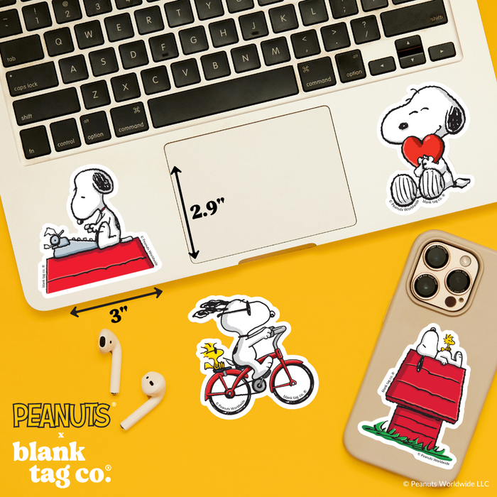 Peanuts® Waterproof Sticker - Typing Snoopy