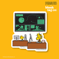 Peanuts® Waterproof Sticker - Woodstock and Co. At Work
