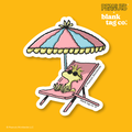 Peanuts® Waterproof Sticker - Woodstock On A Beach Chair