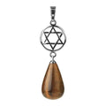 Pendant Tiger Eye Drop and Star of David Tiger-Universe