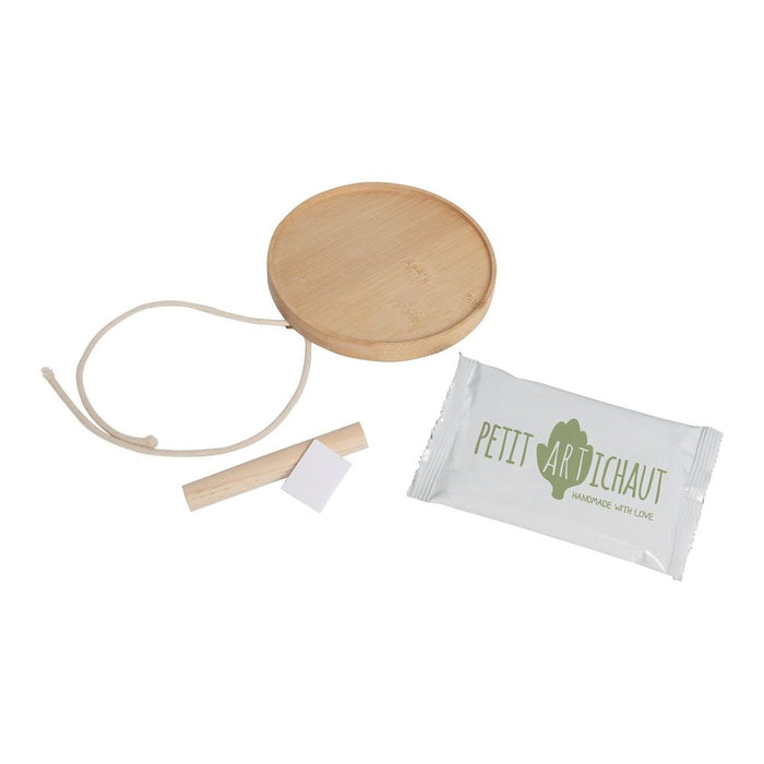 Petit Artichaut Wooden Medallion Keepsake