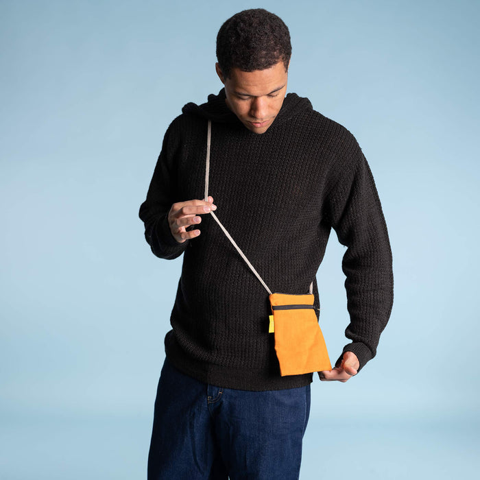 hemp shoulder pouch