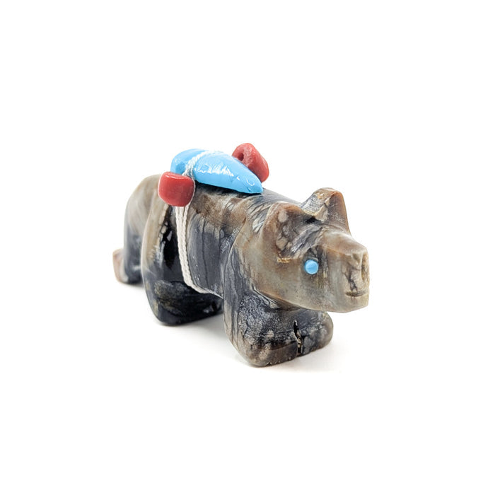 Picasso Marble Lion with Turquoise and Shell Bundle