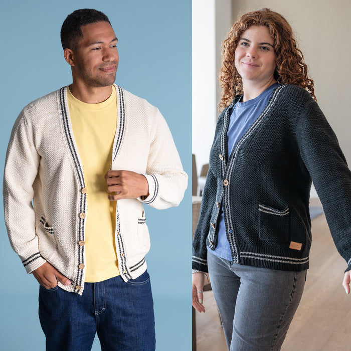 100% organic cotton cardigan sweater