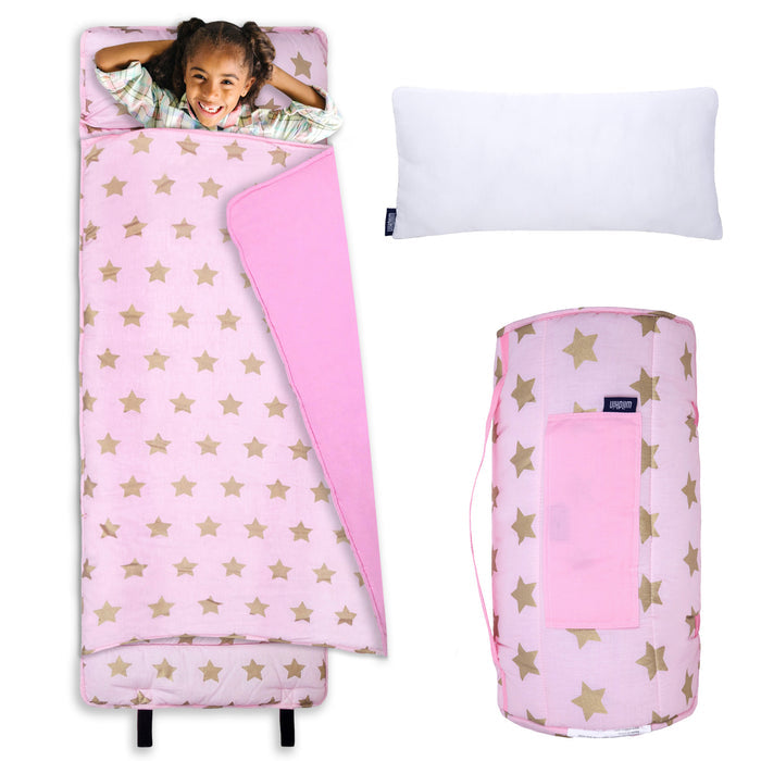 Pink and Gold Stars Original Nap Mat