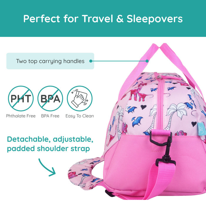Pink Dino Overnighter Duffel Bag