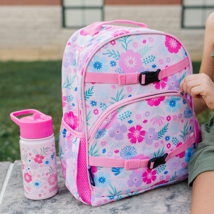 Pink Floral Bloom Steel Water Bottle