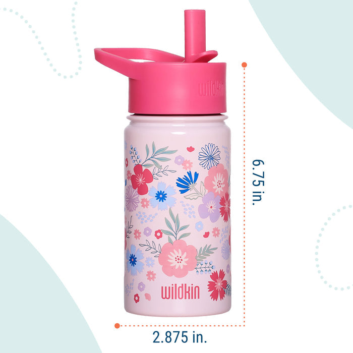 Pink Floral Bloom Steel Water Bottle