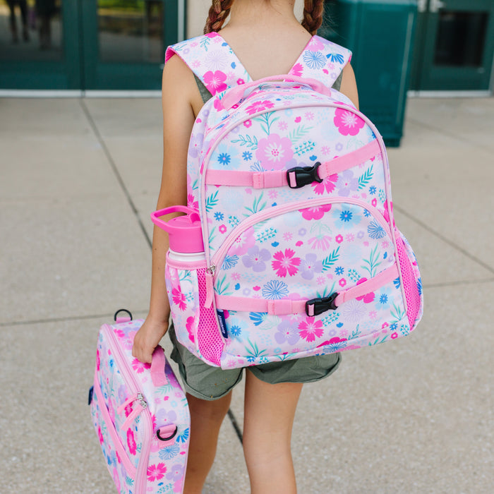 Pink Floral Bloom Steel Water Bottle