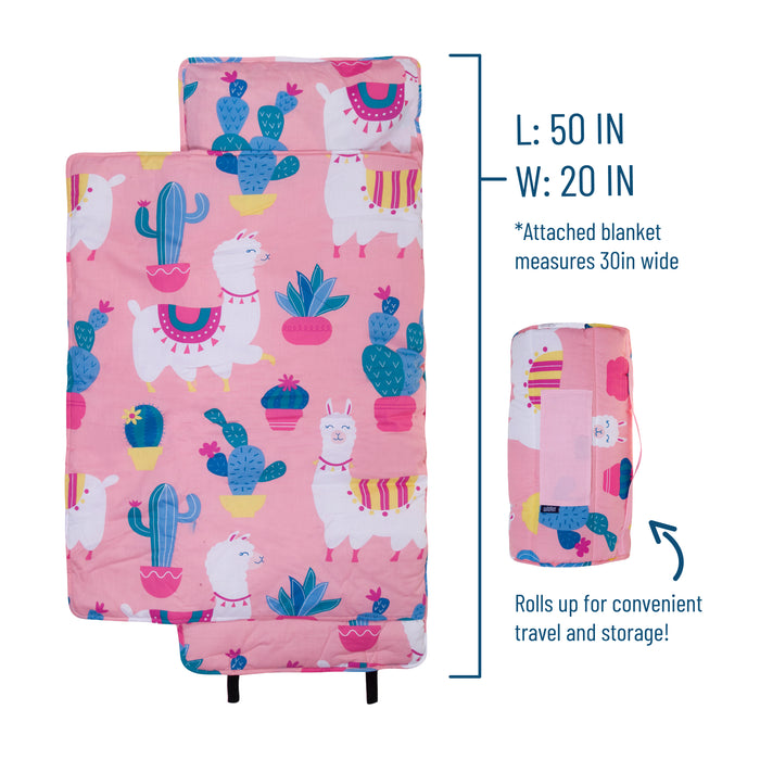 Pink Llama and Cactus Original Nap Mat