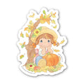 Precious Moments® Girl Waiting For Fall Sticker