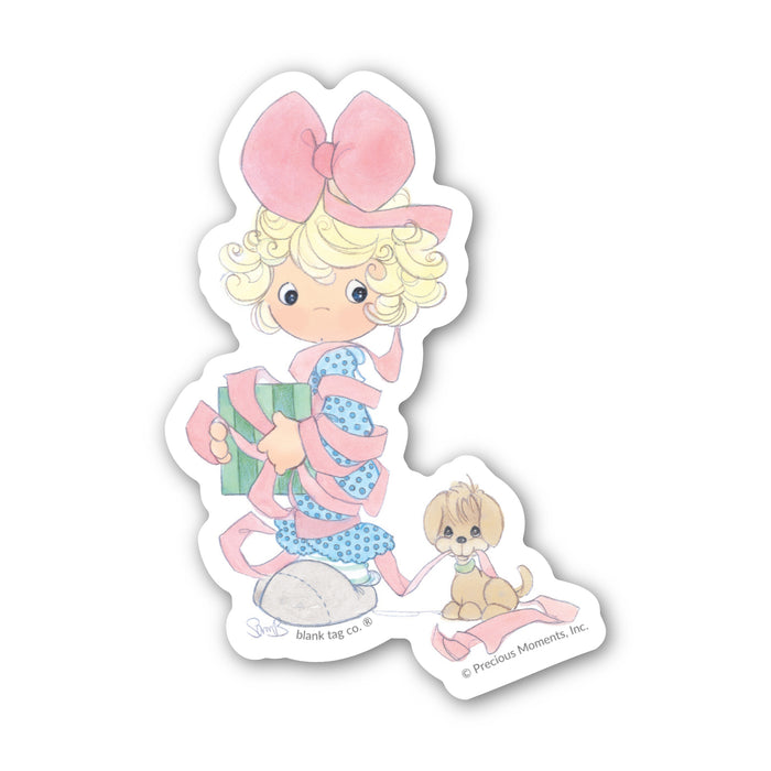 Precious Moments® Girl With A Gift Sticker