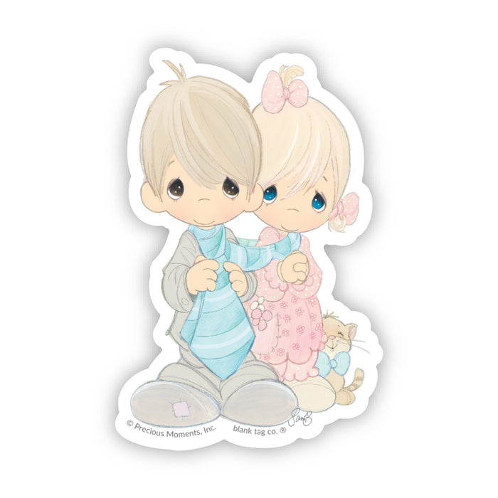 Precious Moments® Kids Trying On A Tie Sticker