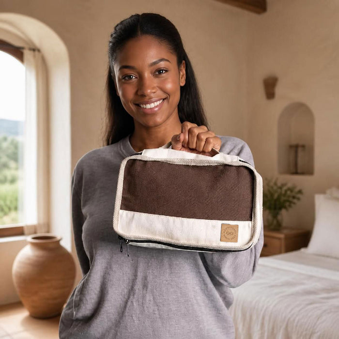 100% certified organic cotton packing cubes plastic-free for travel sorting and organizing