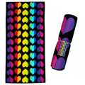 Rainbow Hearts 100% Cotton Beach Towel