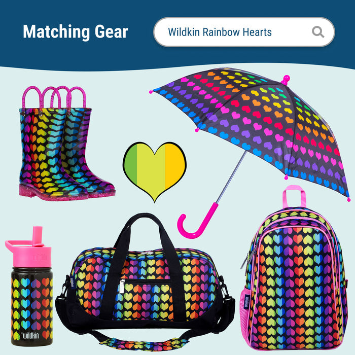 Rainbow Hearts 100% Cotton Beach Towel