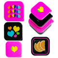 Rainbow Hearts Nested Snack Containers