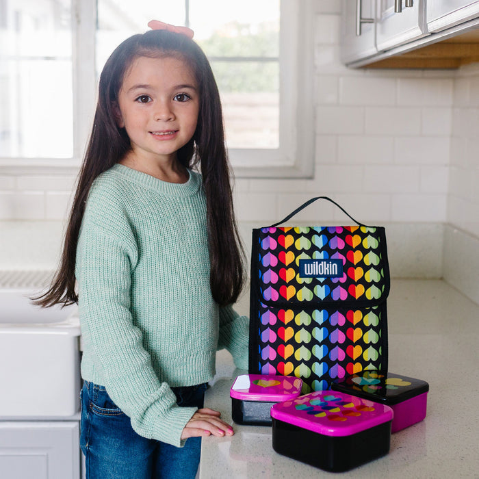 Rainbow Hearts Nested Snack Containers