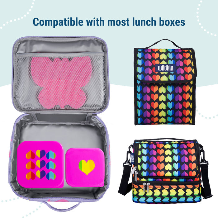 Rainbow Hearts Nested Snack Containers