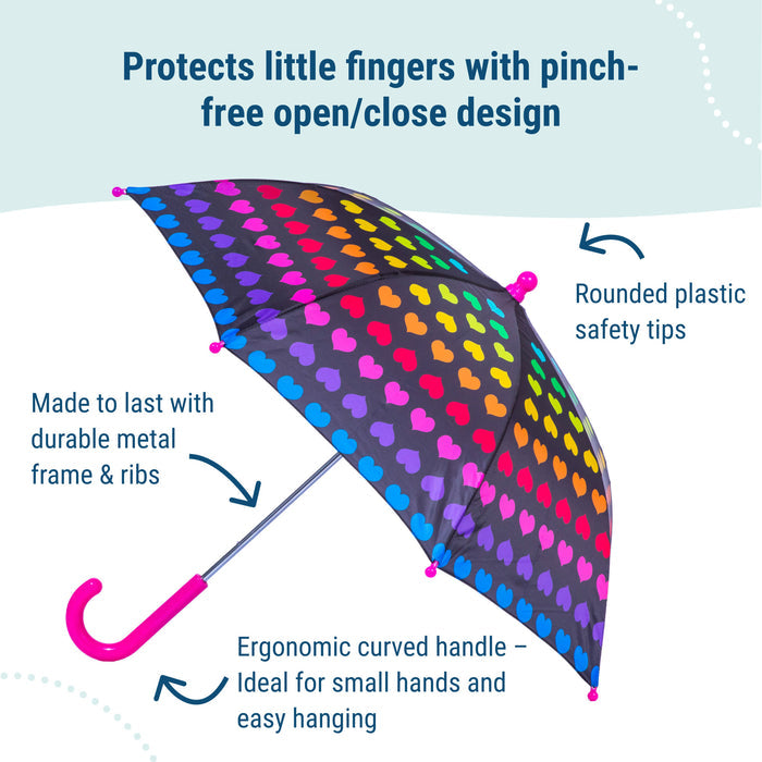 Rainbow Hearts Umbrella