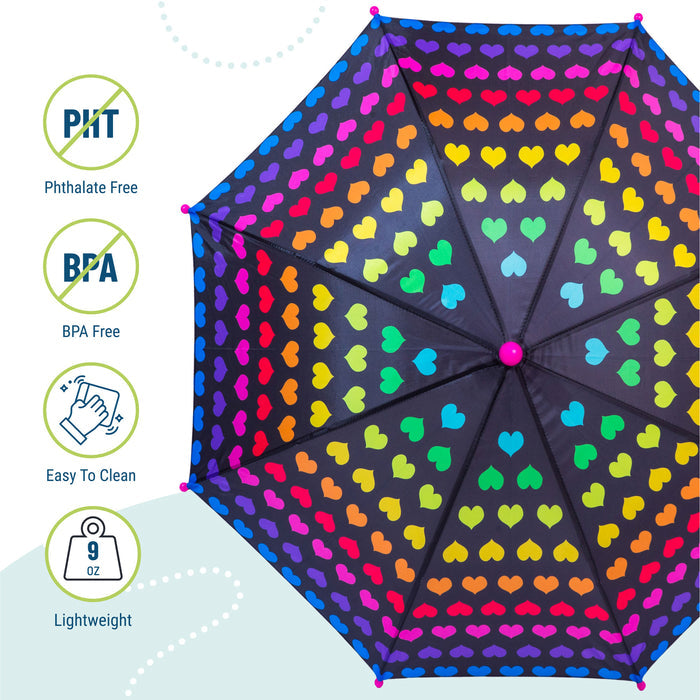 Rainbow Hearts Umbrella