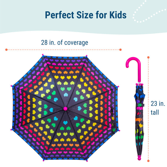 Rainbow Hearts Umbrella