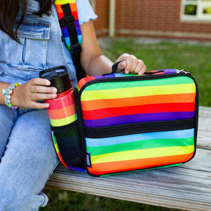 Rainbow Stripe Steel Water Bottle