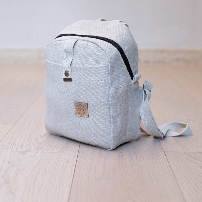 100% linen mini backpack
