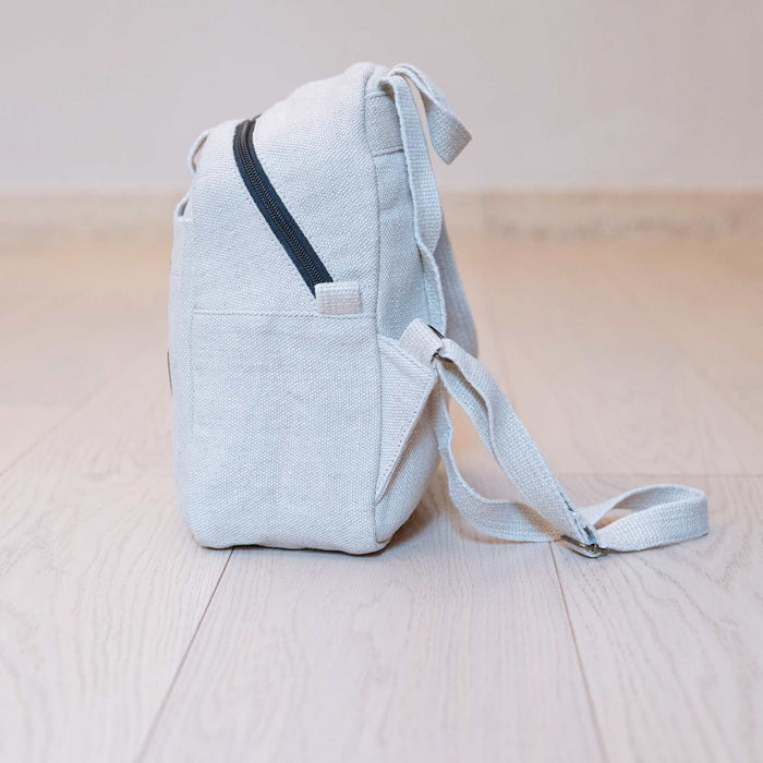 organic linen backpack