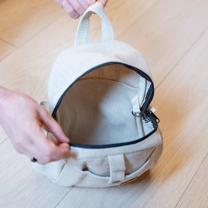 organic linen backpack
