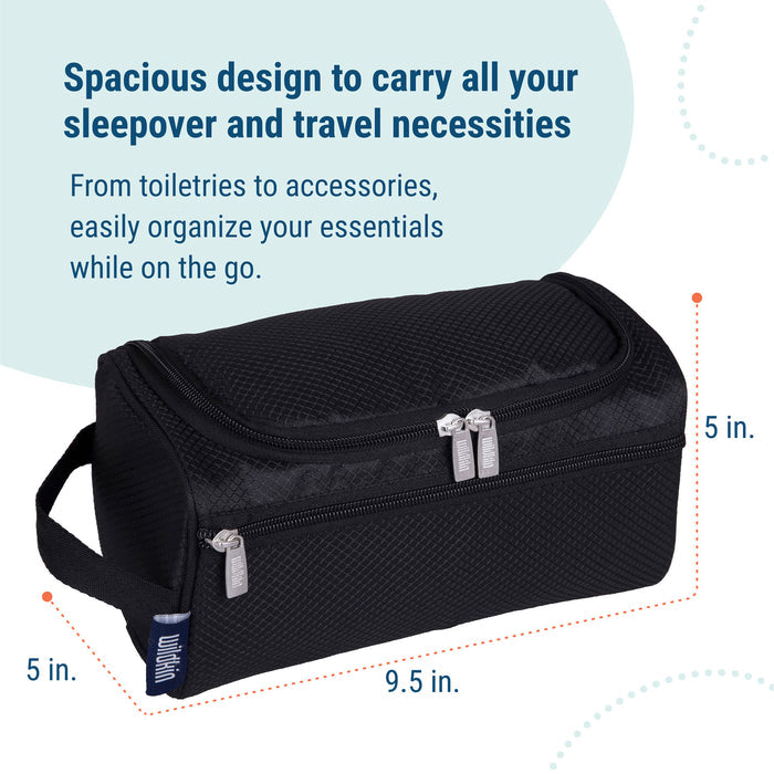 Rip-Stop Black Toiletry Bag