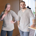 organic linen knit tunic shirt