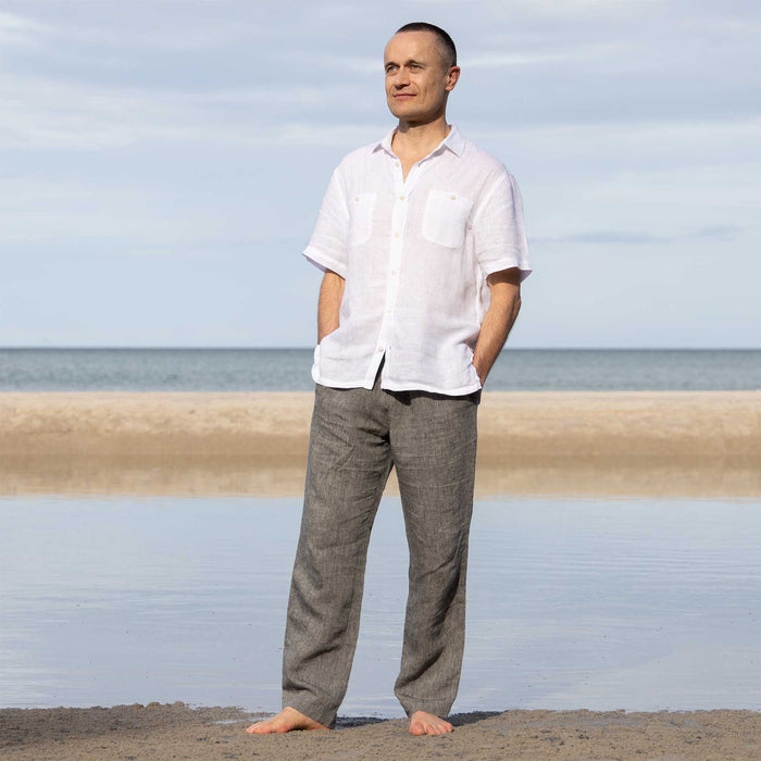organic linen lounge pants