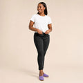 plastic-free 100% organic linen knit leggings