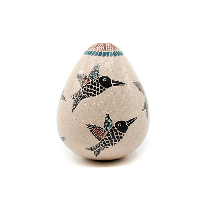 Seed Pot with Birds in Flight
